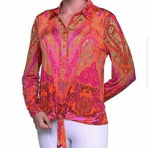 PETER NYGARD PAISLEY BLOUSE (SMALL)
